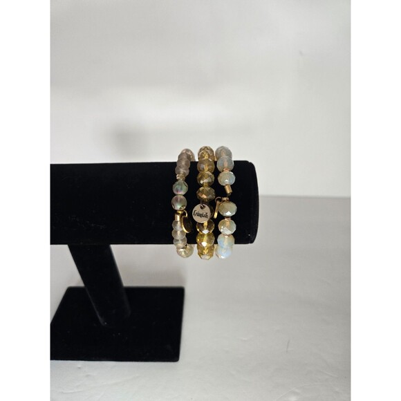 Set of 3 Erimish Bracelets Beaded Stretch Bracelets - Picture 1 of 5